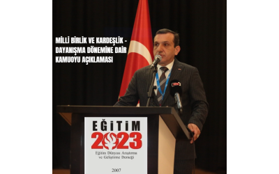 MİLLİ BİRLİ K VE KARDEŞLİK - DAYANIŞMA DÖNEMİNE DAİR KAMUOYU AÇIKLAMASI